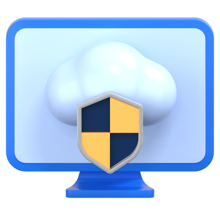 Seguridad en la nube  3D Icon