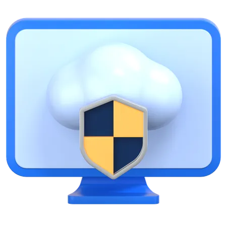 Seguridad en la nube  3D Icon