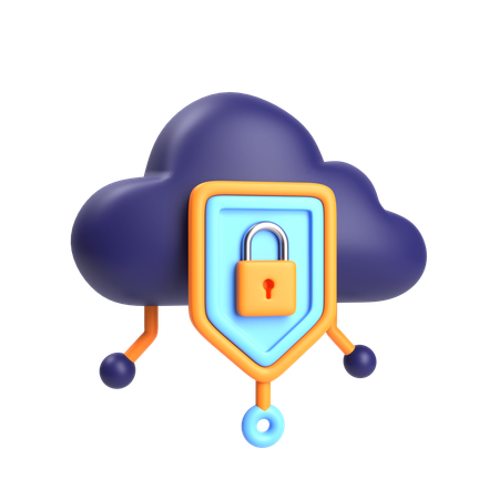 Seguridad en la nube  3D Icon