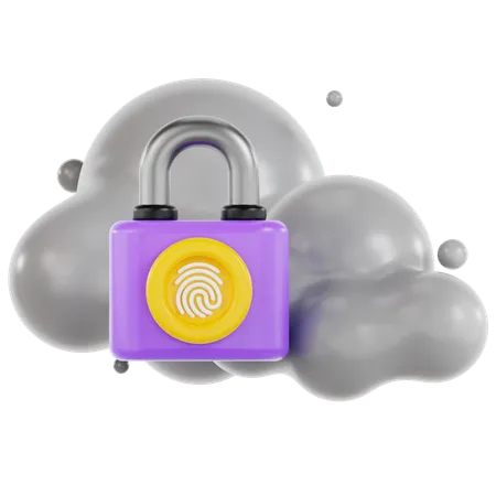 Seguridad en la nube  3D Icon