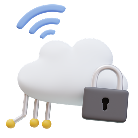 Seguridad en la nube  3D Icon