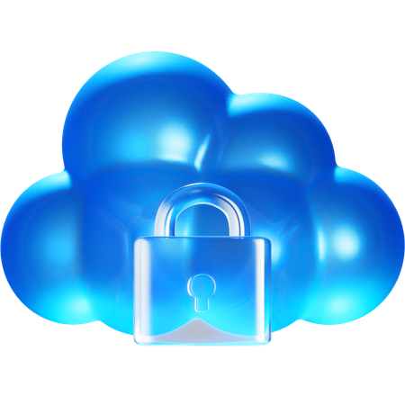 Seguridad en la nube  3D Icon