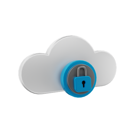 Seguridad en la nube  3D Icon