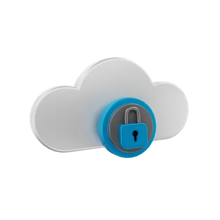 Seguridad en la nube  3D Icon