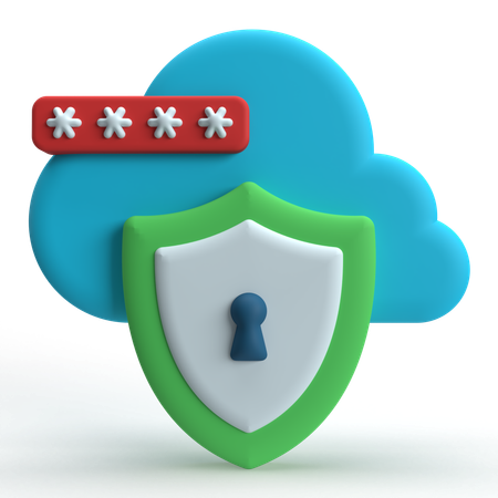 Seguridad en la nube  3D Icon