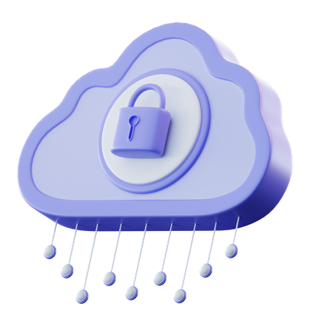 Seguridad en la nube  3D Icon