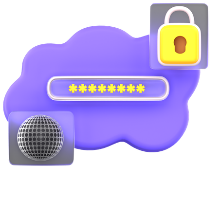 Seguridad en la nube  3D Icon