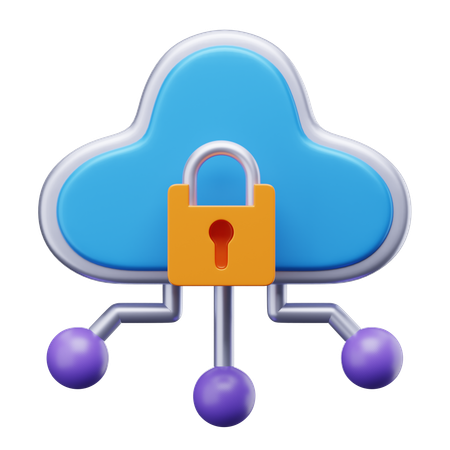 Seguridad en la nube  3D Icon