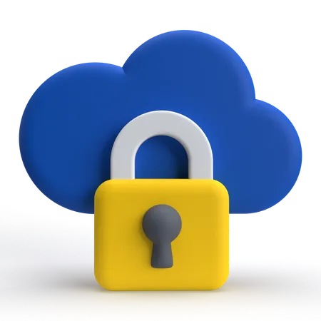 Seguridad en la nube  3D Icon