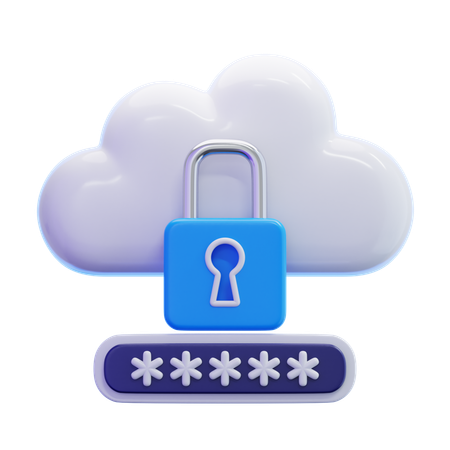 Seguridad en la nube  3D Icon