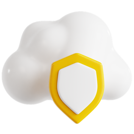 Seguridad en la nube  3D Icon