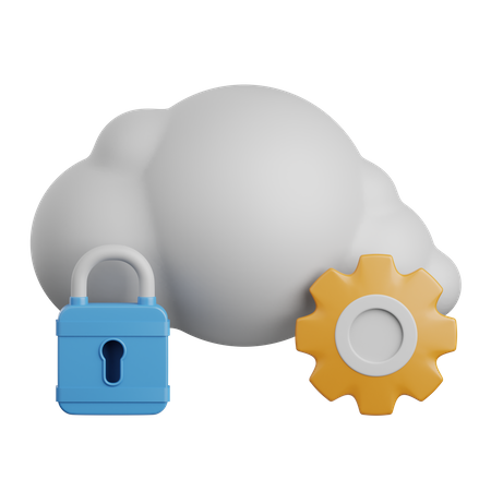Seguridad en la nube  3D Icon