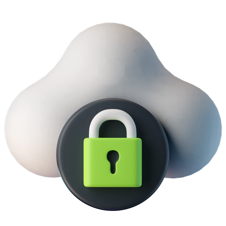 Seguridad en la nube  3D Icon