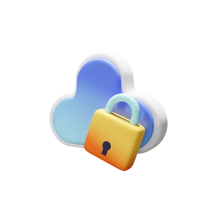 Seguridad en la nube  3D Icon