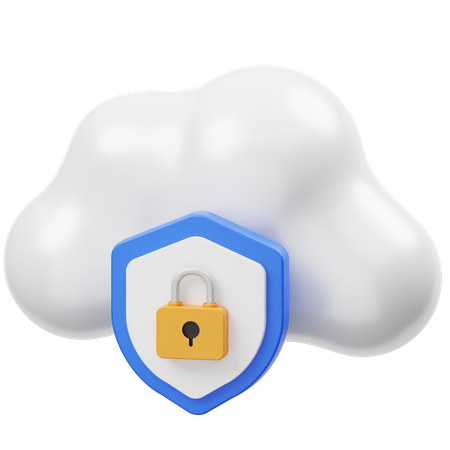 Seguridad en la nube  3D Icon