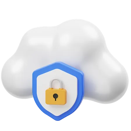 Seguridad en la nube  3D Icon