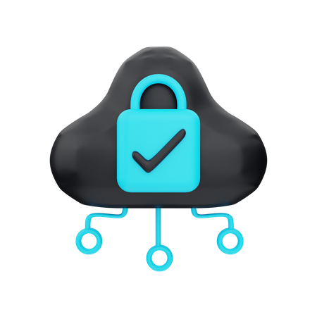 Seguridad en la nube  3D Icon