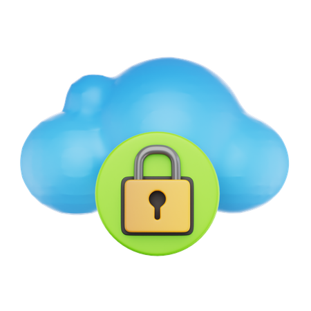 Seguridad en la nube  3D Icon