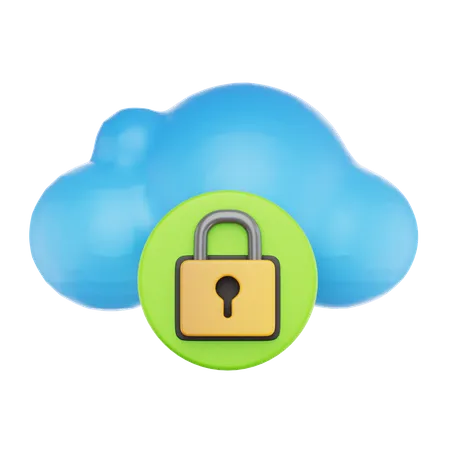 Seguridad en la nube  3D Icon