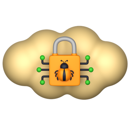 Seguridad en la nube  3D Icon