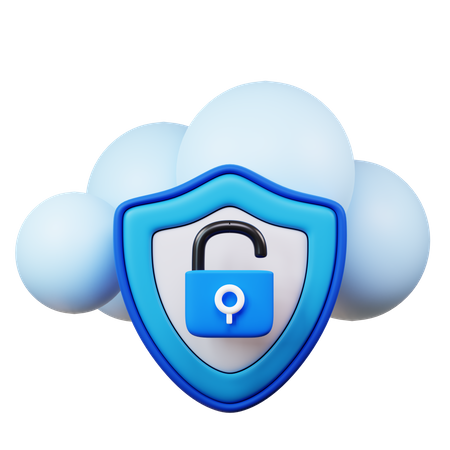 Seguridad en la nube  3D Icon