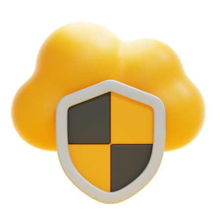 Seguridad en la nube  3D Icon