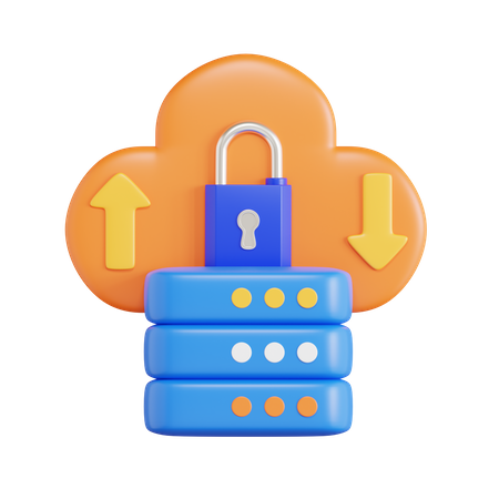 Seguridad en la nube  3D Icon