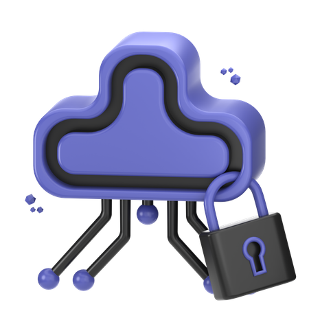 Seguridad en la nube  3D Icon