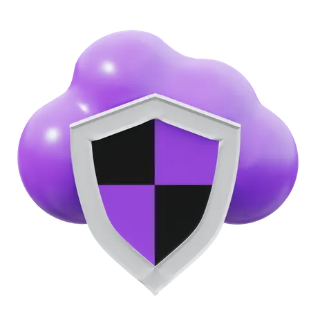 Seguridad en la nube  3D Icon