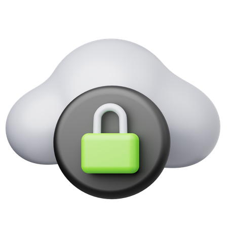 Seguridad en la nube  3D Icon