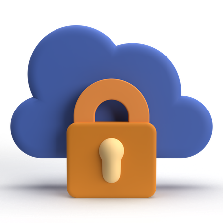 Seguridad en la nube  3D Icon