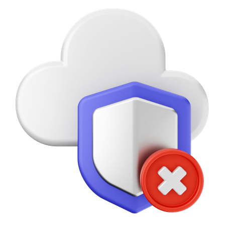 Seguridad de internet en la nube  3D Icon
