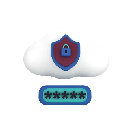 Inicio de sesión de seguridad en la nube  3D Icon