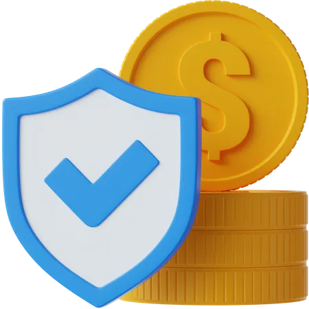 Seguridad financiera  3D Icon