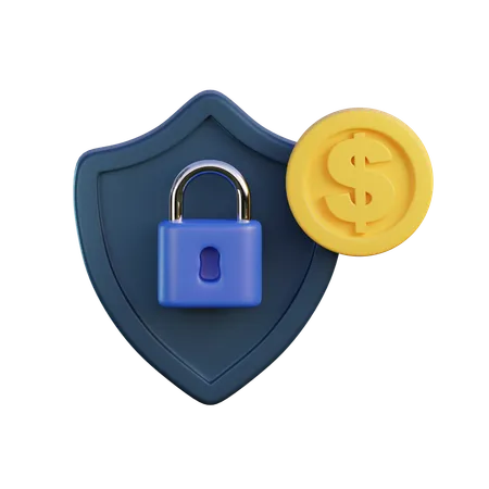 Seguridad financiera  3D Icon