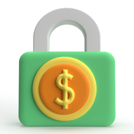 Seguridad financiera  3D Icon