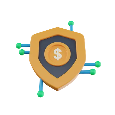 Seguridad financiera  3D Icon