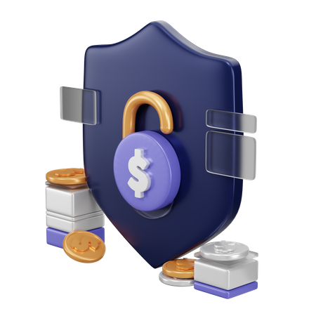 Seguridad financiera  3D Icon