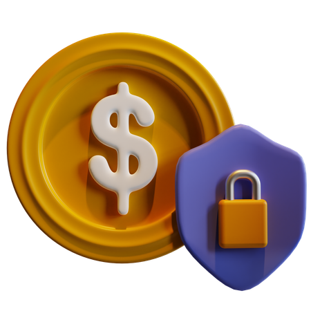 Seguridad financiera  3D Icon