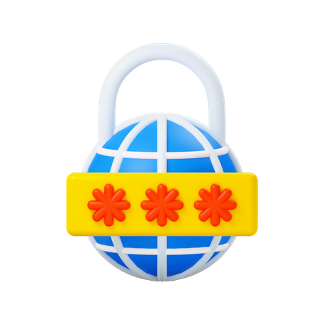 Seguridad global  3D Icon