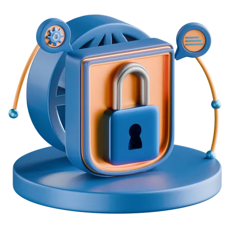 Seguridad global  3D Icon