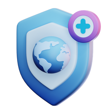 Seguridad global  3D Icon