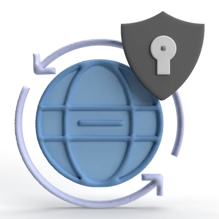 Seguridad global  3D Icon