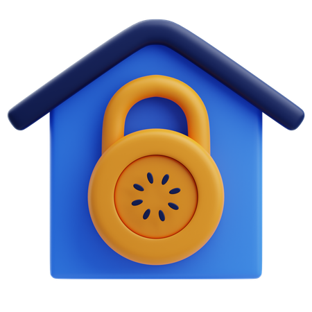 Seguridad de casa  3D Icon