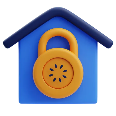 Seguridad de casa  3D Icon