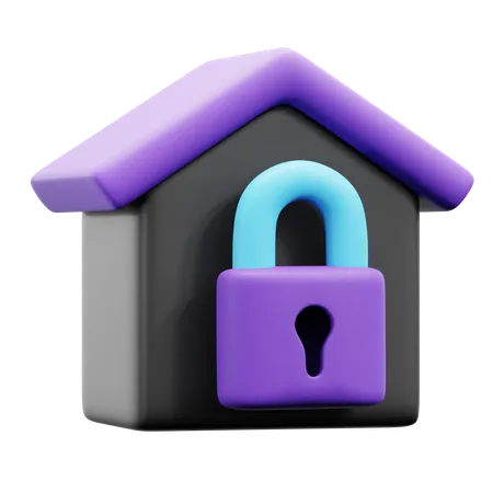 Seguridad de casa  3D Icon