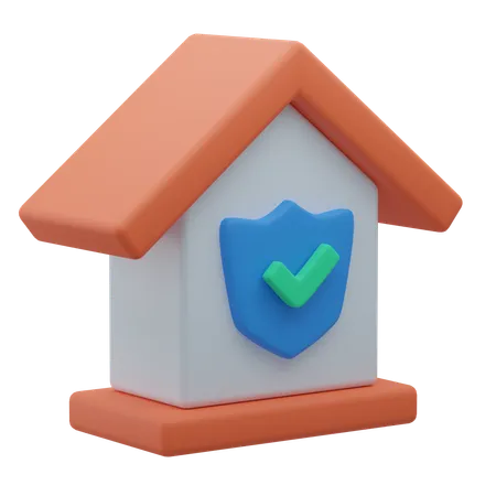 Seguridad de casa  3D Icon