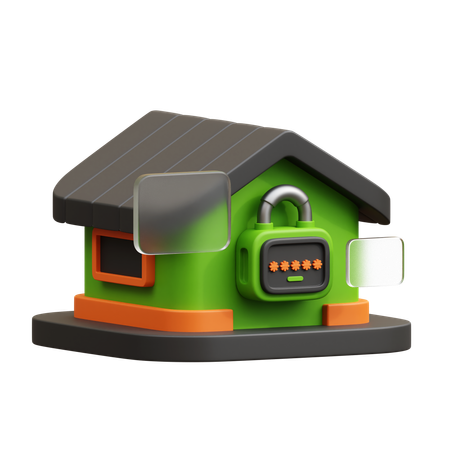 Seguridad de casa  3D Icon