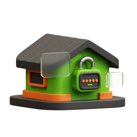 Seguridad de casa  3D Icon