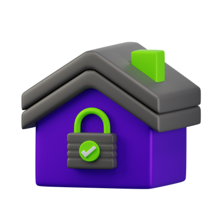 Seguridad de casa  3D Icon